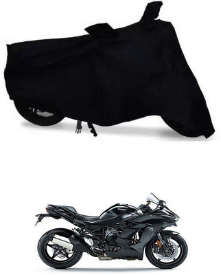 APNEK Waterproof Two Wheeler Cover for Kawasaki(Ninja H2 SX BS6, Black)