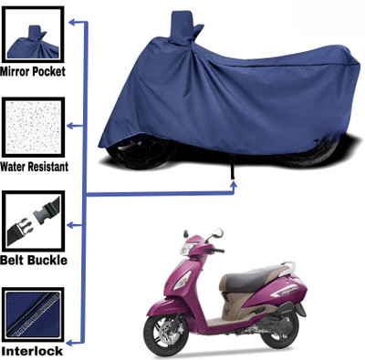 DeepShakshi AUTOMOTIVE Two Wheeler Cover for TVS(Blue)