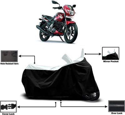 Amexride Two Wheeler Cover for TVS(Flame, White)