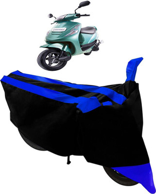 MMSSTAR Waterproof Two Wheeler Cover for Mahindra(Kine, Black, Blue)