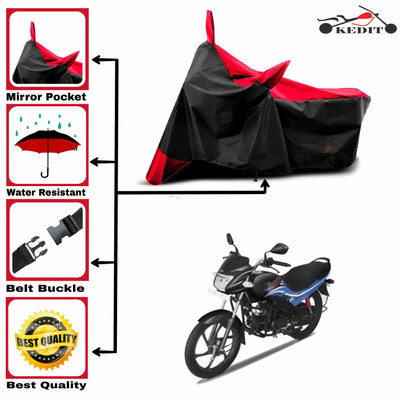 KEDIT Two Wheeler Cover for Universal For Bike(Red, Black)