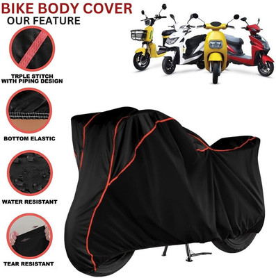 kerwa Waterproof Two Wheeler Cover for Techo Electra(Raptor, Black, Red)
