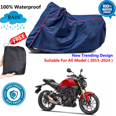 AutoGalaxy Waterproof Two Wheeler Cover for Honda(CB300R, Blue, Red)
