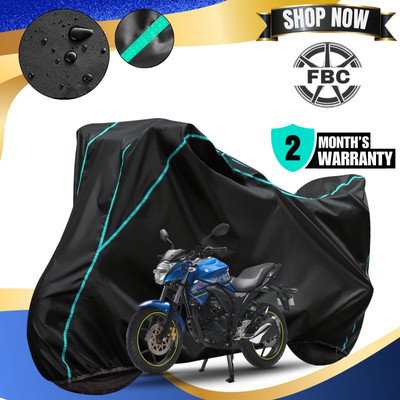 OliverX Waterproof Two Wheeler Cover for Suzuki(Gixxer SF 150, Black, Blue)