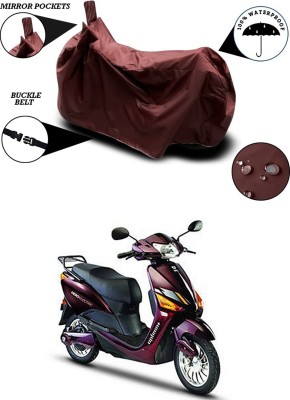 Furious3D Waterproof Two Wheeler Cover for Hero(Electric Optima Plus, Maroon)