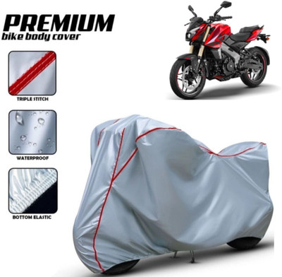 Shiv Kanha Waterproof Two Wheeler Cover for Bajaj(Pulsar, Silver, Red)