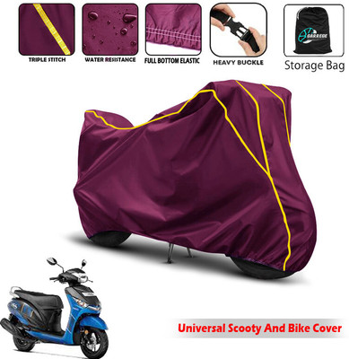AUTOBIRSA Two Wheeler Cover for Yamaha(Alpha, Maroon)