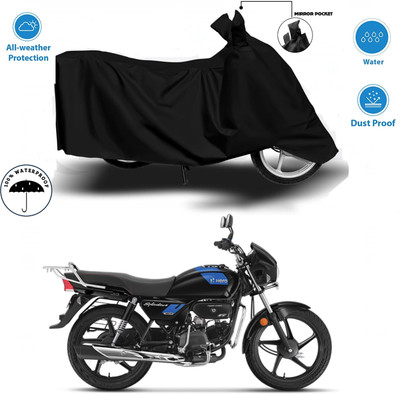 HWSXQAE Waterproof Two Wheeler Cover for Hero(Splendor Plus, Black)