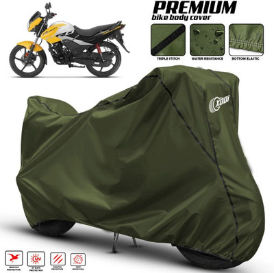 xodi Waterproof Two Wheeler Cover for Hero(Passion Pro i3S, Green, Black)