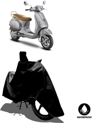 Amexride Waterproof Two Wheeler Cover for Vespa(VXL 125 BS6, Black)