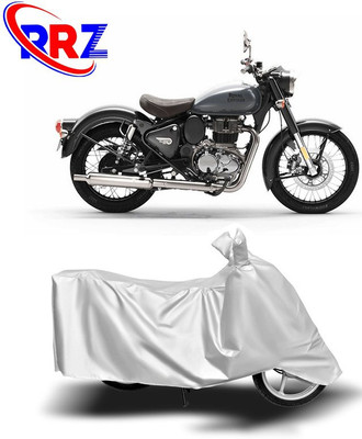 RRZ Waterproof Two Wheeler Cover for Royal Enfield(Classic 350, White)