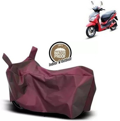 OliverX Waterproof Two Wheeler Cover for Hero(Electric Dash, Maroon)