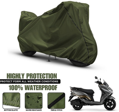 AutoGalaxy Waterproof Two Wheeler Cover for Suzuki(Burgman Street, Green, Black)