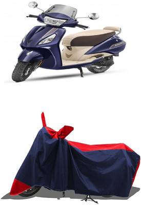SUGASHRI Waterproof Two Wheeler Cover for TVS(Jupiter Grande BS6, Red, Blue)