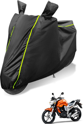 Auto Hub Waterproof Two Wheeler Cover for Yamaha(FZ16, Black)