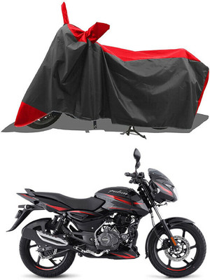 Matt Moon Two Wheeler Cover for Bajaj(Pulsar 150 BS6, Black, Red)