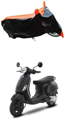 VESMEI Two Wheeler Cover for Vespa(Notte 125 BS6, Orange, Black)