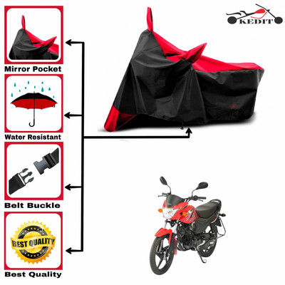 AASHTIK MART Two Wheeler Cover for Suzuki(Red, Black)