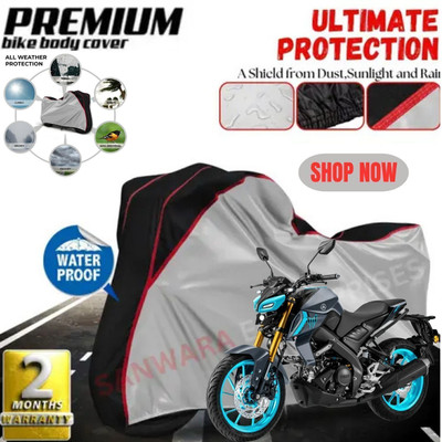 Shiv Kanha Waterproof Two Wheeler Cover for Yamaha(MT 15, Silver)