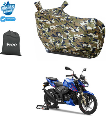 CODOKI Waterproof Two Wheeler Cover for TVS(Apache RTR 200 4V, Yellow)