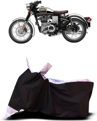 VESMEI Two Wheeler Cover for Royal Enfield(Classic 500, White)