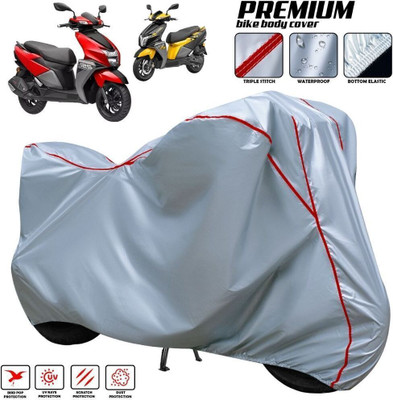 xodi Waterproof Two Wheeler Cover for TVS(Ntorq 125, Silver, Red, Multicolor)