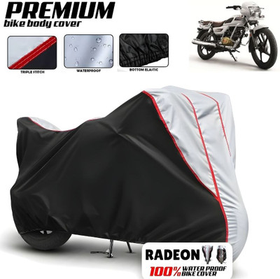 Mwiss Waterproof Two Wheeler Cover for TVS(Radeon, Black, Silver)