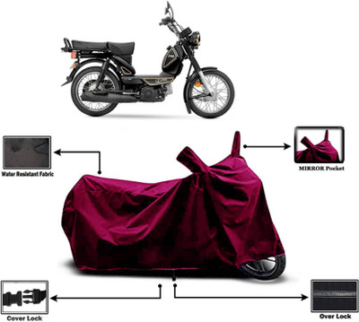 KEDIT Two Wheeler Cover for TVS(Heavy Duty Super XL, Maroon)