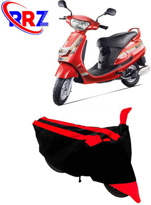 RRZ Waterproof Two Wheeler Cover for Mahindra(Duro 125, Black, Red)