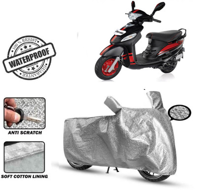 Autoinnovation Waterproof Two Wheeler Cover for Mahindra(Rodeo RZ, Silver)