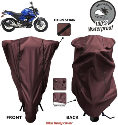 MADAFIYA Two Wheeler Cover for Yamaha(FZ FI BS6, Maroon, Black)