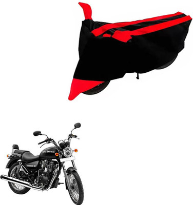 DeepShakshi AUTOMOTIVE Two Wheeler Cover for Royal Enfield(Thunderbird 350, Black, Red)