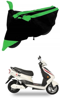 Furious3D Two Wheeler Cover for Okinawa(R30 electric scooter, Green, Black)