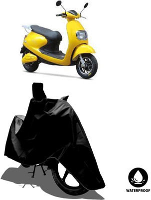 Amexride Waterproof Two Wheeler Cover for Techo Electra(Emerge, Black)