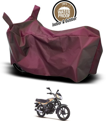 SEBONGO Waterproof Two Wheeler Cover for Bajaj(CT100, Maroon)