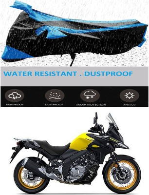 Ascension Two Wheeler Cover for Suzuki(V-Strom 650 XT, Black, Blue)