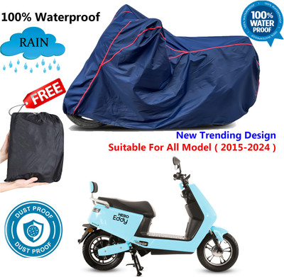 AutoGalaxy Waterproof Two Wheeler Cover for Hero(Electric E-Sprint, Blue, Red)