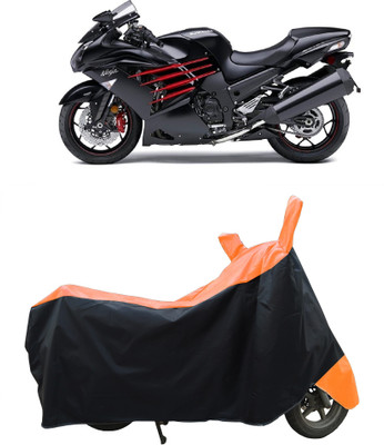 Coxtor Waterproof Two Wheeler Cover for Kawasaki(Ninja ZX-14R, Orange)
