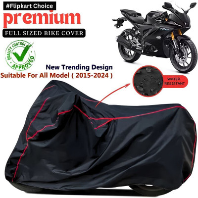 AutoGalaxy Two Wheeler Cover for Yamaha(R15 V3, Black, Red)