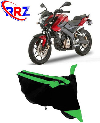 RRZ Waterproof Two Wheeler Cover for Bajaj(Pulsar 200 NS DTS-i, Black, Green)