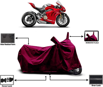 Amexride Two Wheeler Cover for Ducati(Panigale, Maroon)