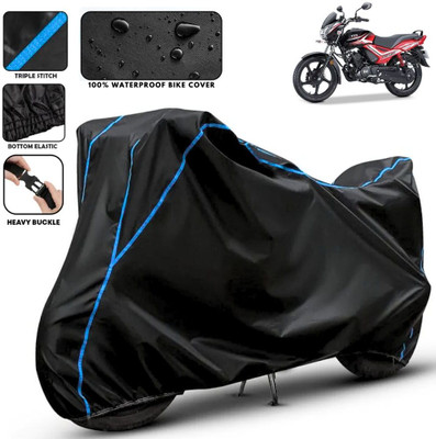 BOTAUTO Waterproof Two Wheeler Cover for TVS(Star City, Black, Blue)
