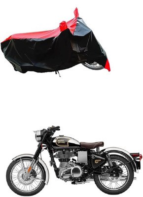 VESMEI Two Wheeler Cover for Royal Enfield(Classic Gunmetal BS6, Red)