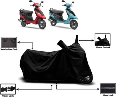 KEDIT Two Wheeler Cover for TVS(Pep Plus, Black)