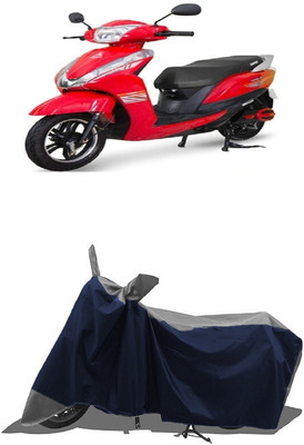 SUGASHRI Waterproof Two Wheeler Cover for Ampere(Magnus BS6, Grey, Blue)
