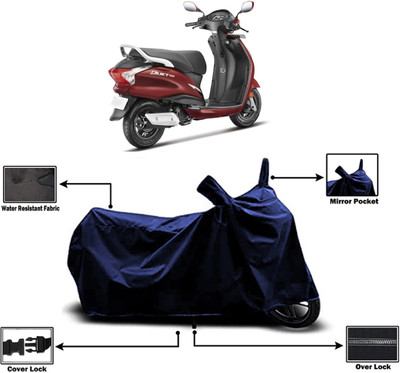 Amexride Two Wheeler Cover for Hero(Duet 125CC, Blue)