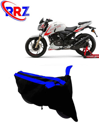 RRZ Waterproof Two Wheeler Cover for TVS(Apache RTR 200, Black, Blue)