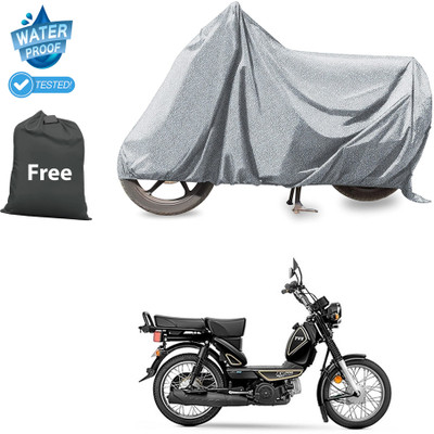 CODOKI Waterproof Two Wheeler Cover for TVS(XL 100 Heavy Duty BS6, Silver)