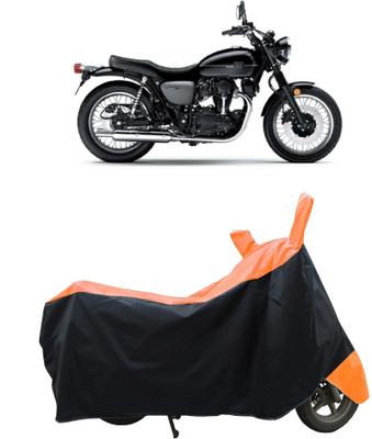 Coxtor Waterproof Two Wheeler Cover for Kawasaki(W800 BS6, Orange)