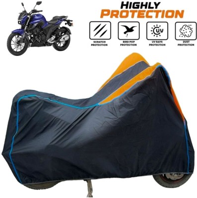 ZAQE Two Wheeler Cover for Yamaha(FZ-25, Black, Orange, Blue)